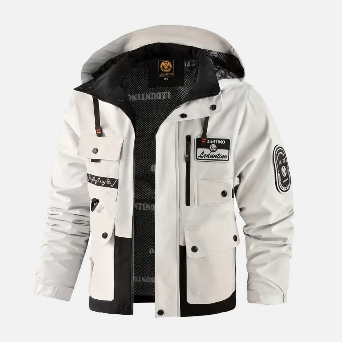 Veste homme polyester printemps automne blouson homme capuche zippé outdoor