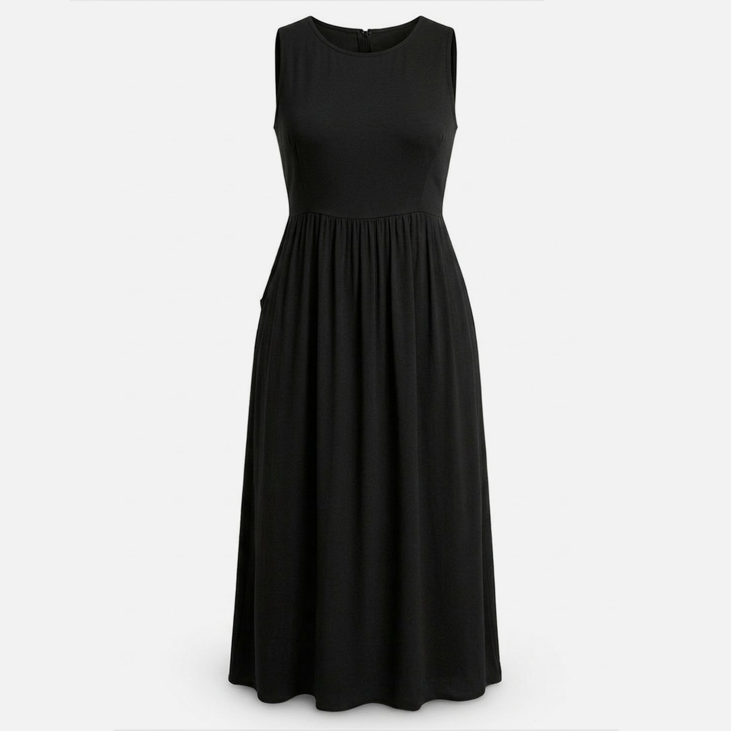 Robe femme coton été robe longue sans manches style vacances