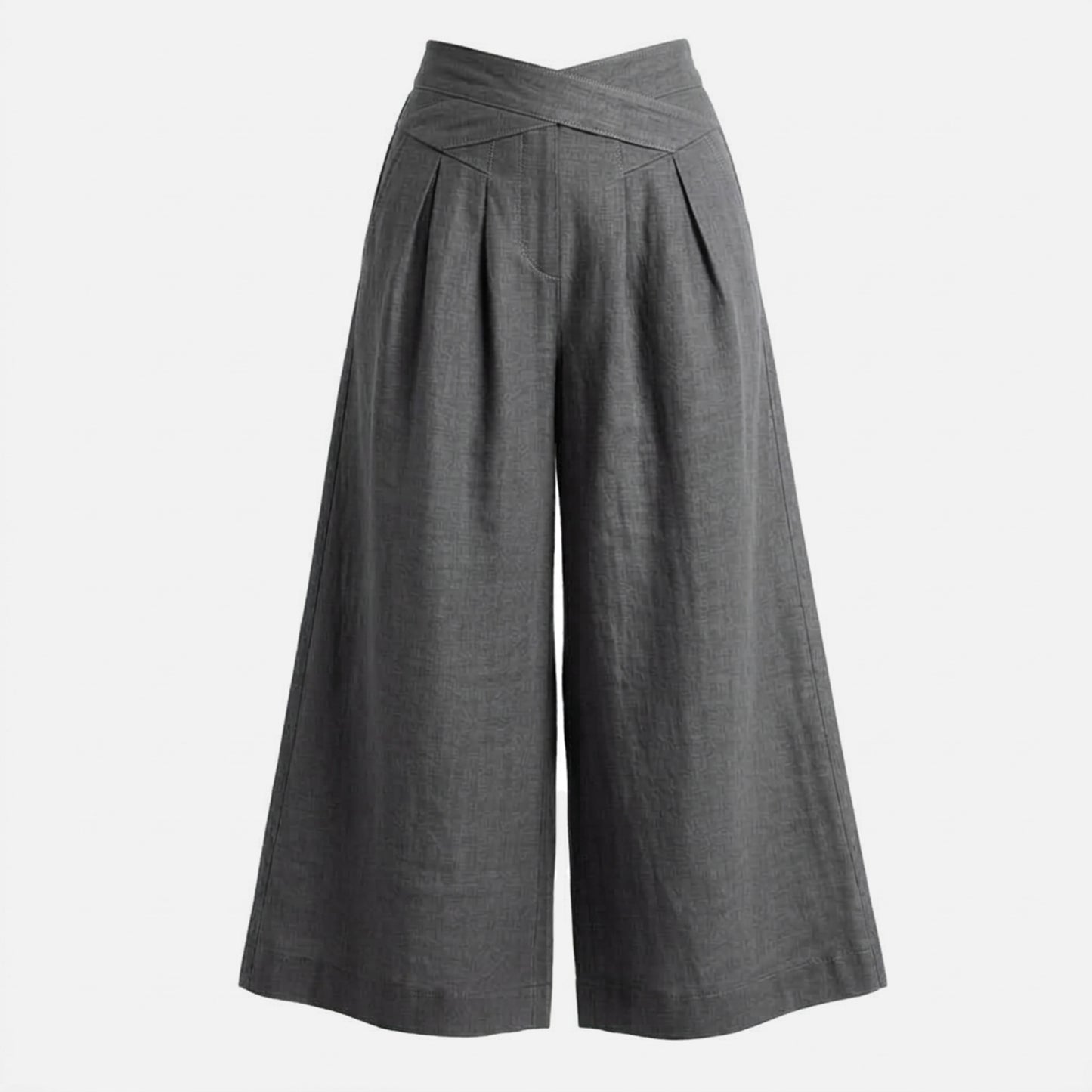 Pantalon femme lin printemps été pantalon large femme taille haute