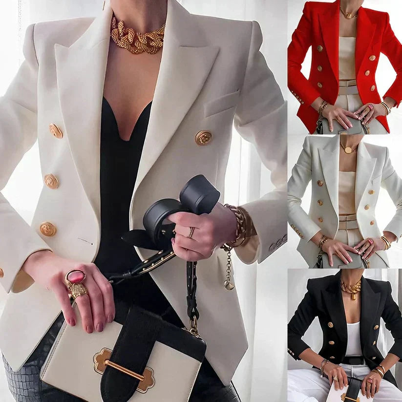 Blazer Moderne À Boutons Pour Femme | Col À Revers