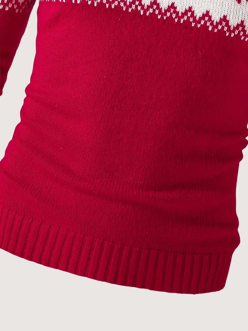 Pull de Noël Homme – Confort Vintage avec Motif Flocon 3