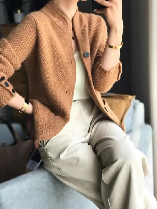 Cardigan D'hiver En Cachemire Pour Femme Avec Boutons | Tendance