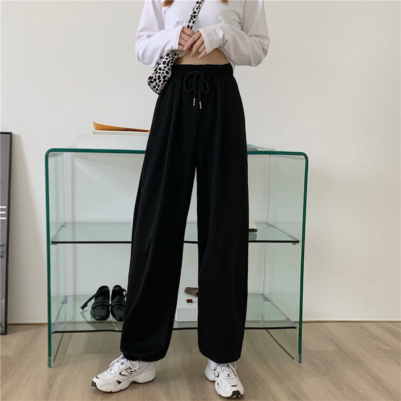 Pantalon De Jogging Décontracté Taille Haute Pour Femme | Chevilles Élastiques