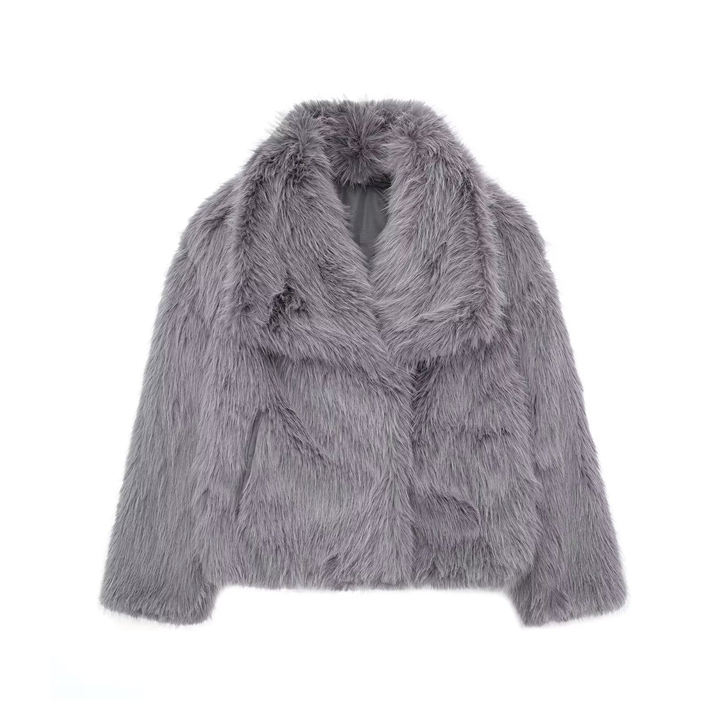 Manteau En Fourrure À Manches Longues Pour Femme | Décontracté