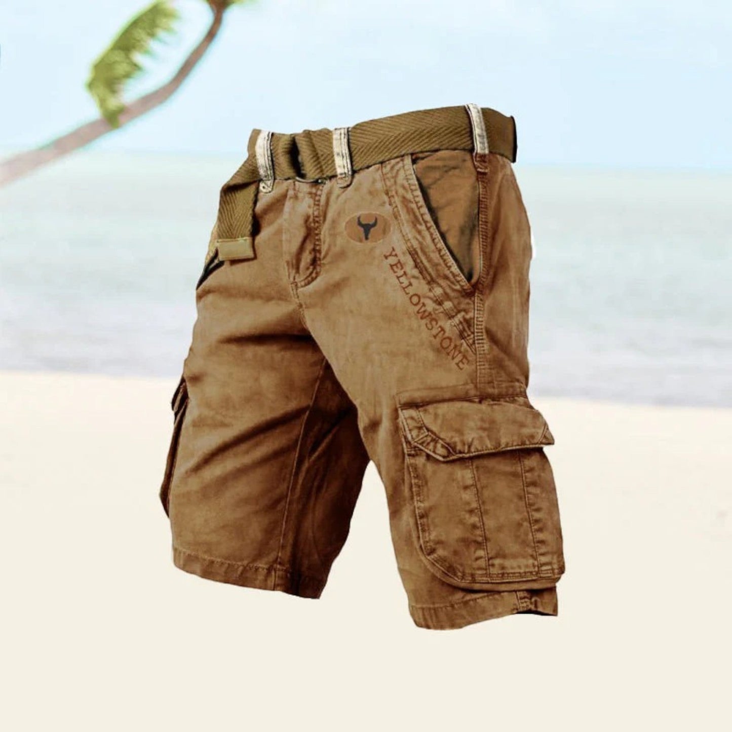 Jason | Short Cargo Décontracté Pour Hommes Avec Ceinture
