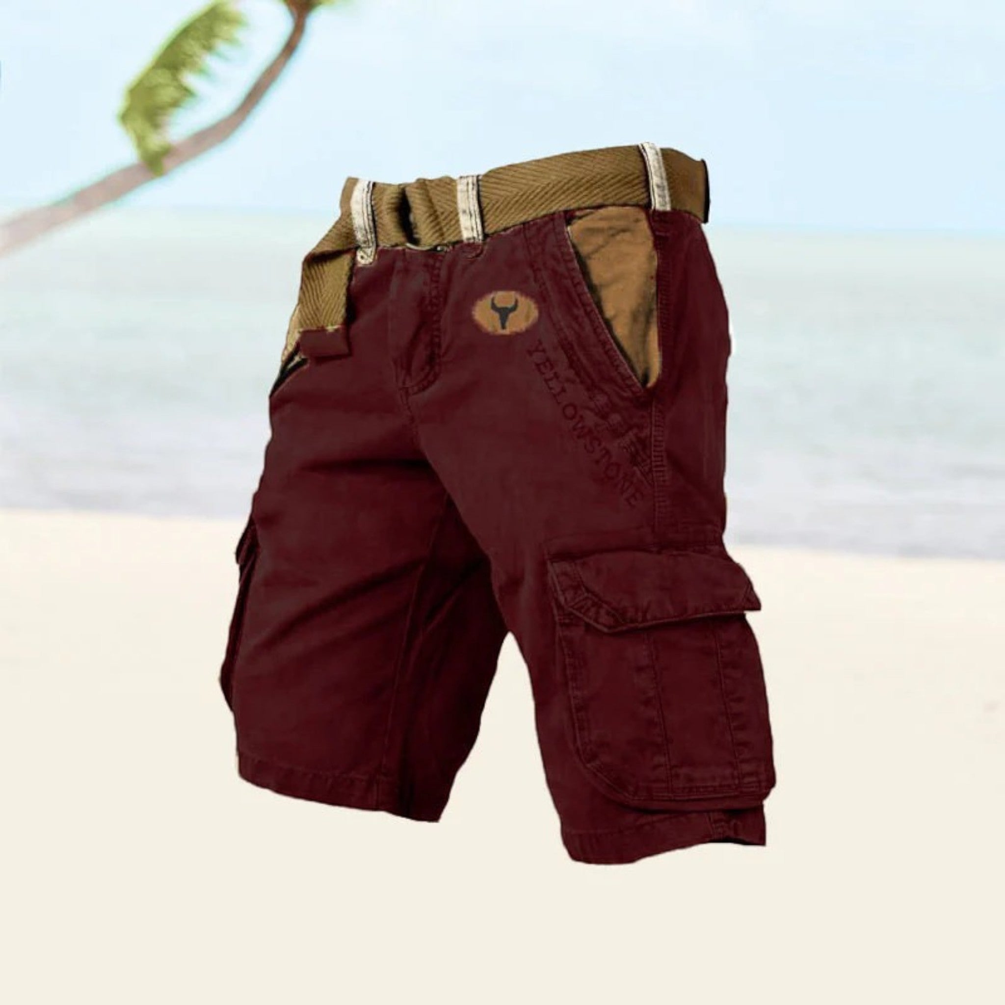 Jason | Short Cargo Décontracté Pour Hommes Avec Ceinture