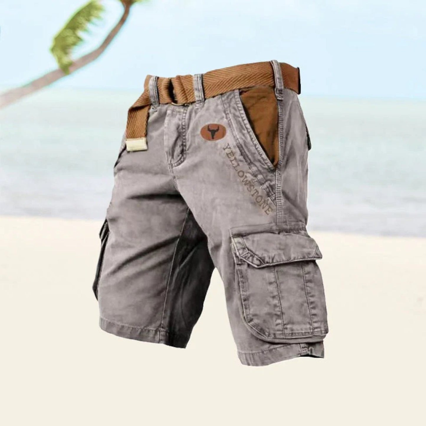 Jason | Short Cargo Décontracté Pour Hommes Avec Ceinture