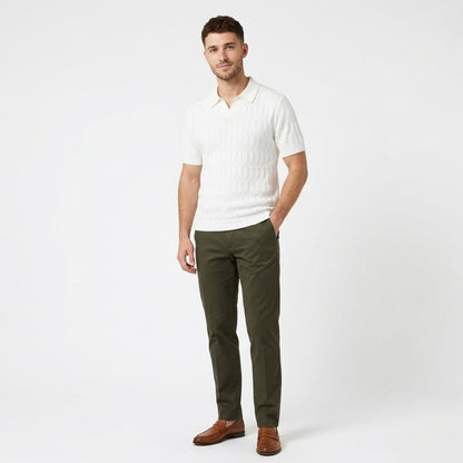 Polo homme coton été polo maille manches courtes style casual élégant