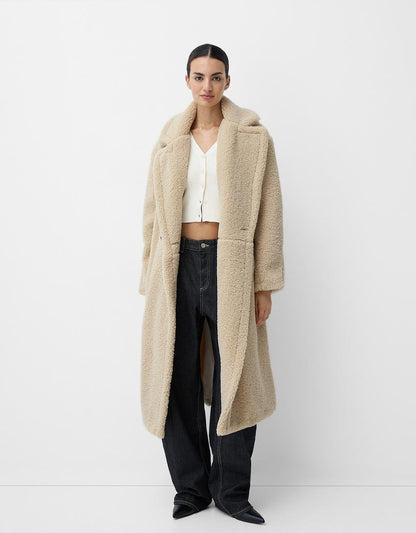 Manteau Long En Peluche Pour Femmes | Classique
