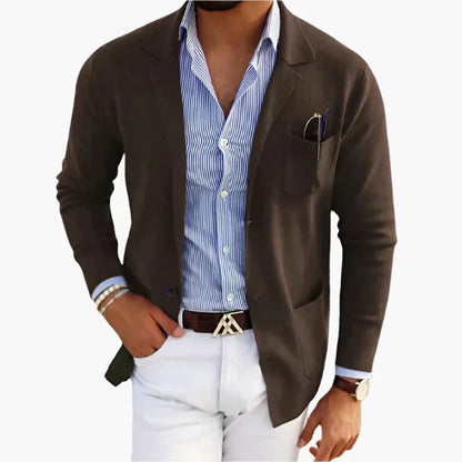Blazer Boutonné À Manches Longues Pour Homme | Avec Poche