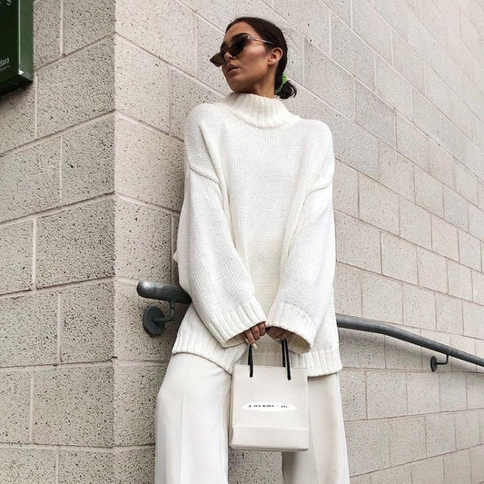 Pull Col Roulé En Cachemire Pour Femme Pour L'hiver | Oversize