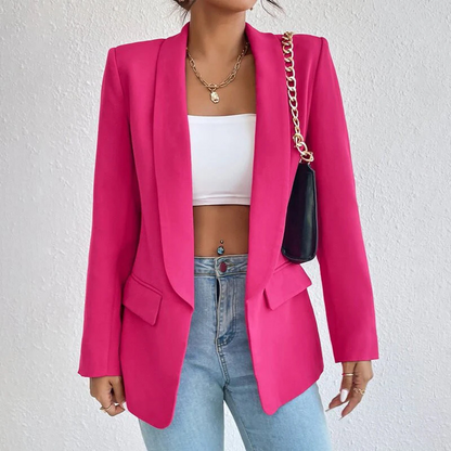 Blazer Ouvert Sur Le Devant Avec Revers Crantés Pour Femme | Habillé