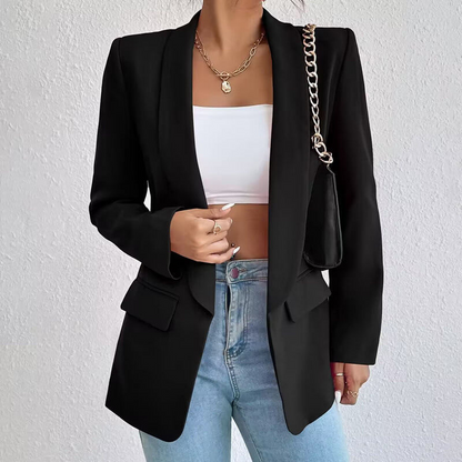 Blazer Ouvert Sur Le Devant Avec Revers Crantés Pour Femme | Habillé