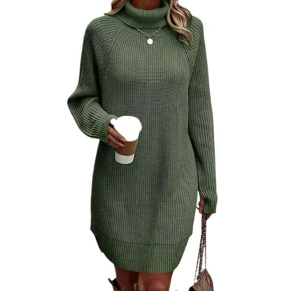 Robe En Maille Oversize Pour Femme | Col Montant