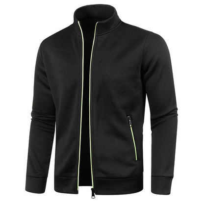 Veste D'hiver Décontractée À Fermeture Éclair Pour Homme | Col Montant