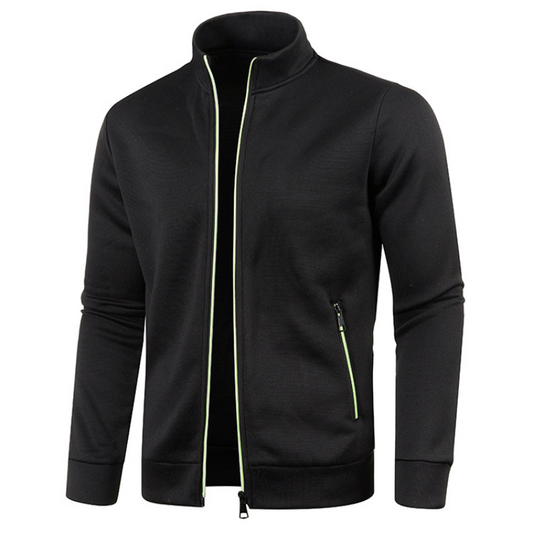 Veste D'hiver Décontractée À Fermeture Éclair Pour Homme | Col Montant