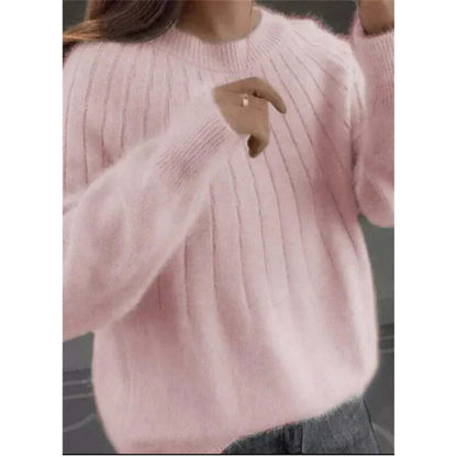 Pull Ras Du Cou En Cachemire Pour Femme | Manches Longues