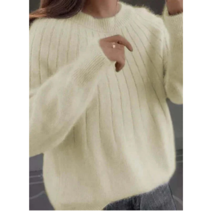 Pull Ras Du Cou En Cachemire Pour Femme | Manches Longues