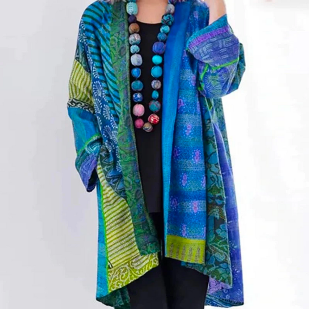 Cardigan Ouvert À Imprimé Bohème Pour Femme | Coupe Ample