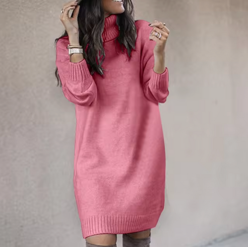 Robe Pull À Col Montant Pour Femme | Automne