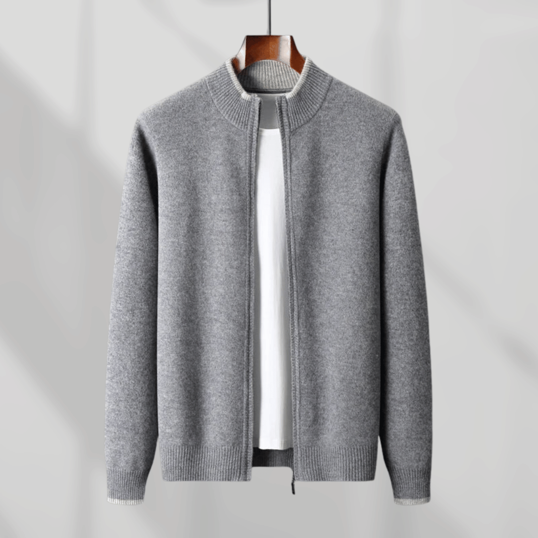 Veste En Cachemire Pour Homme Avec Manches Longues | Zippée