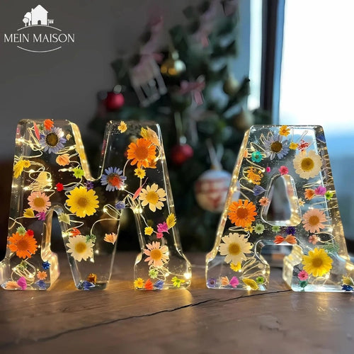Lampe Fleur En Résine | Lettres Décoratives