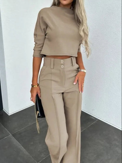Ensemble Deux Pièces Tendance Pour Femme | Haut Et Pantalon
