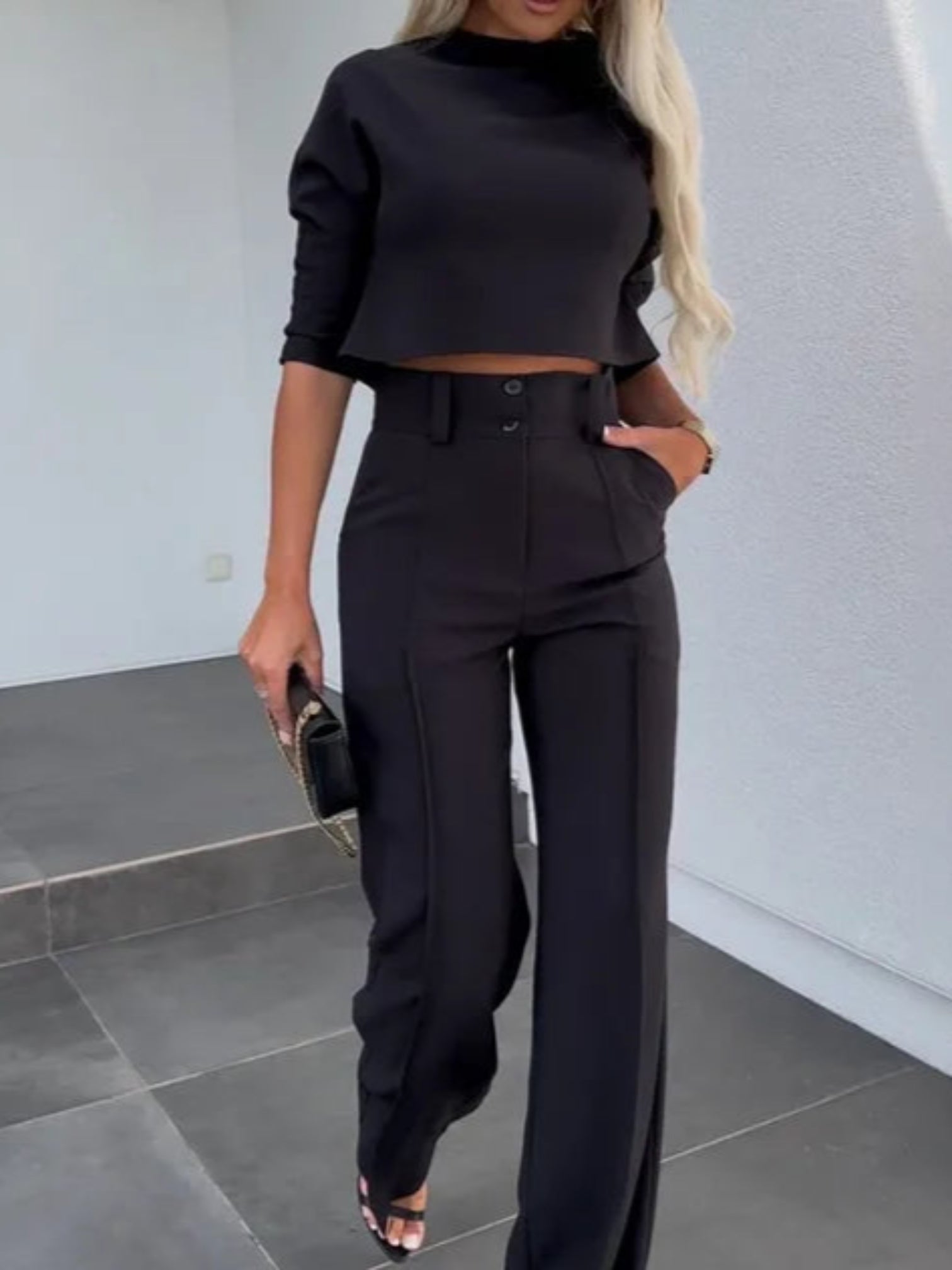 Ensemble Deux Pièces Tendance Pour Femme | Haut Et Pantalon