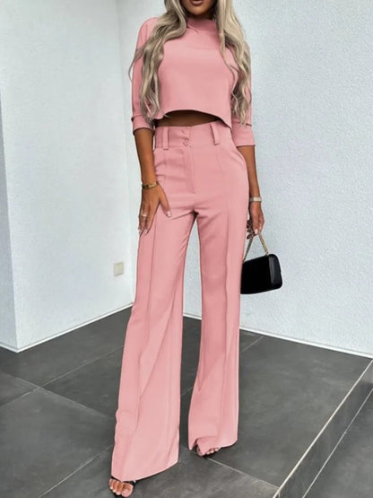 Ensemble Deux Pièces Tendance Pour Femme | Haut Et Pantalon