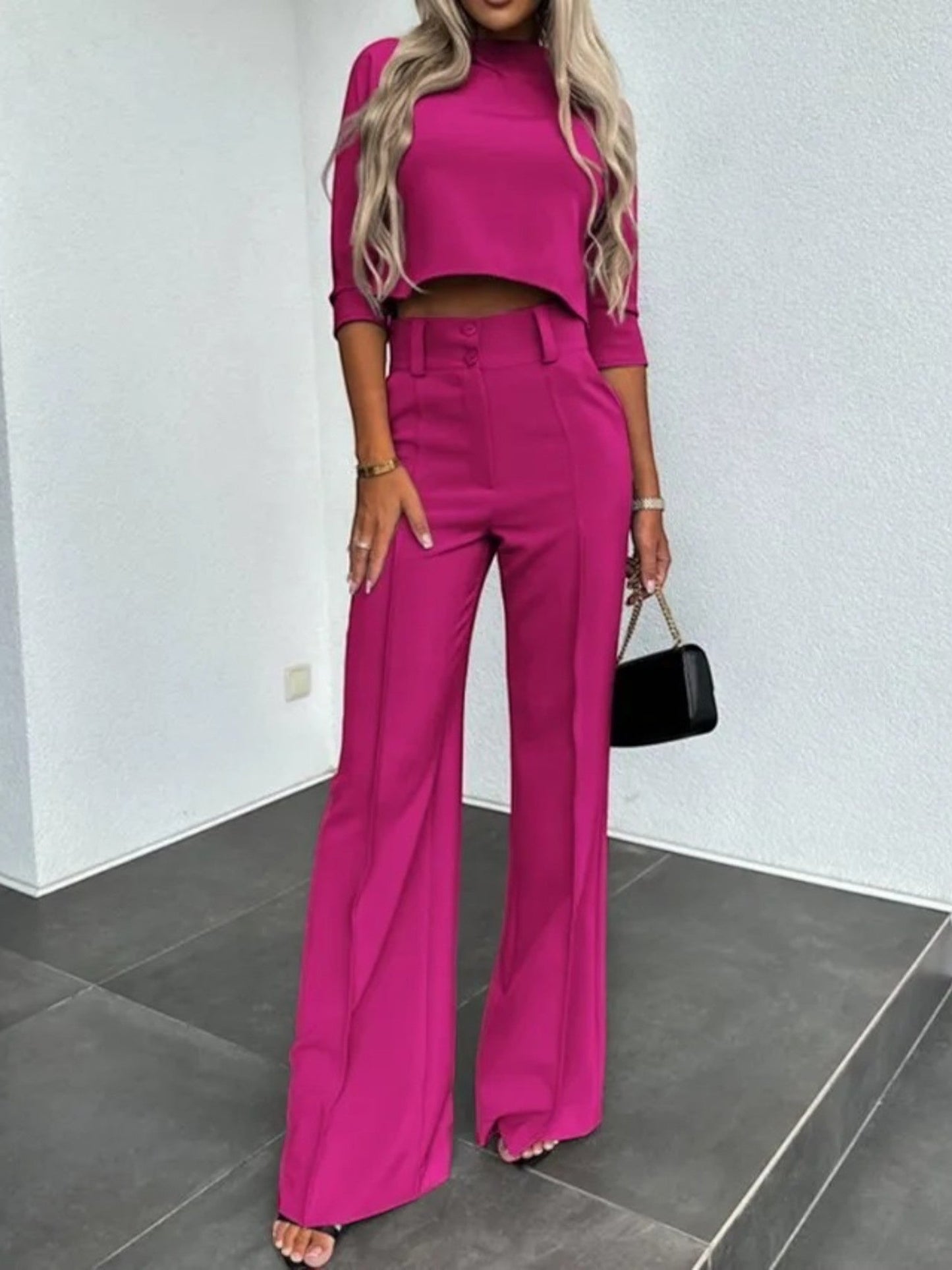 Ensemble Deux Pièces Tendance Pour Femme | Haut Et Pantalon