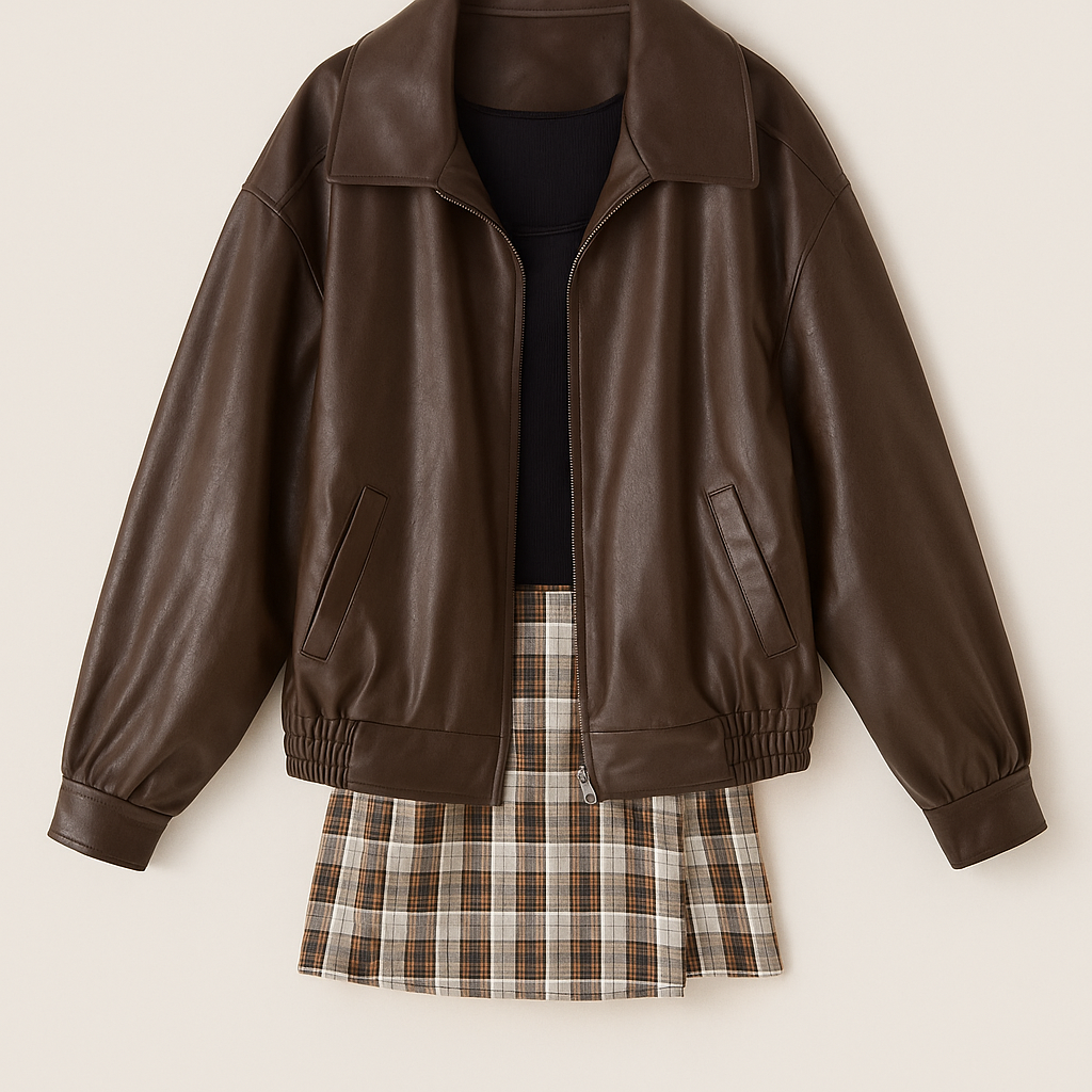 Estelle | Veste En Cuir Oversize Pour Femme