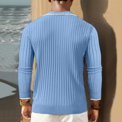 Polo En Maille Côtelée Pour Homme | Moderne