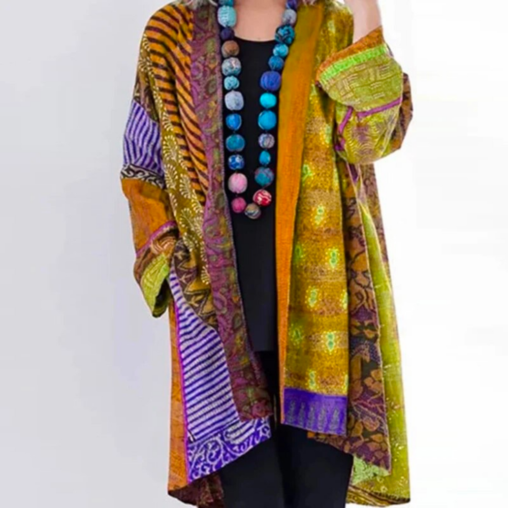 Cardigan Ouvert À Imprimé Bohème Pour Femme | Coupe Ample