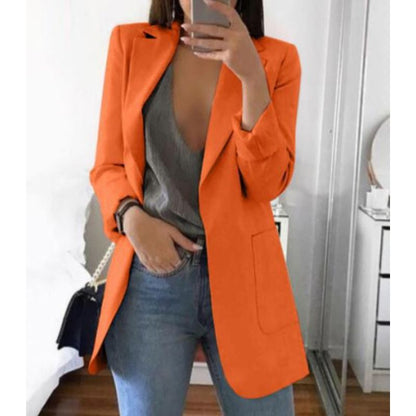 Blazer Ouvert Sur Le Devant Avec Revers Crantés Pour Femme | Habillé
