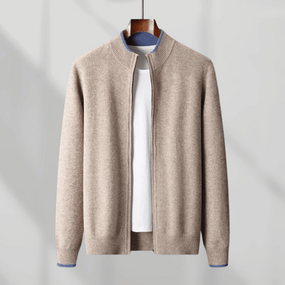 Veste En Cachemire Pour Homme Avec Manches Longues | Zippée