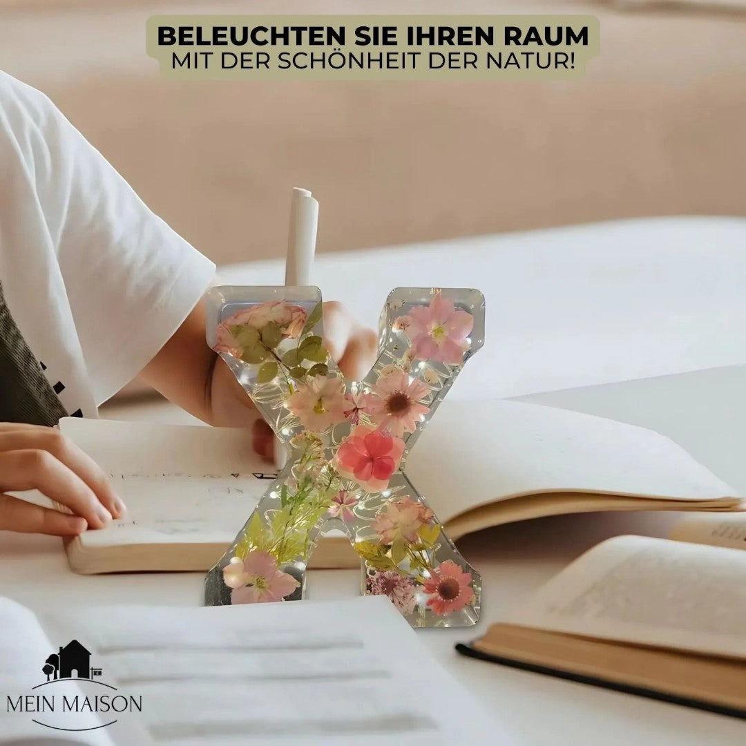 Lampe Fleur En Résine | Lettres Décoratives