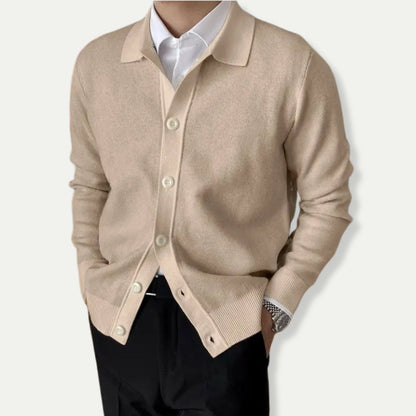 Cardigan Décontracté À Col Pour Homme | Hiver