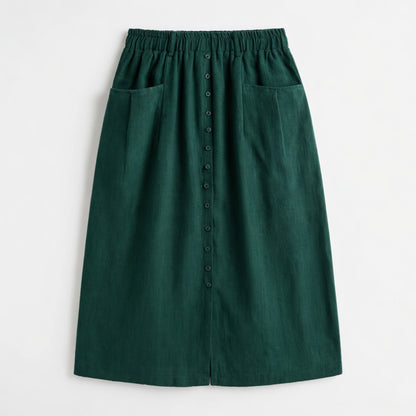 Jupe femme lin printemps été ample vintage décontractée légère