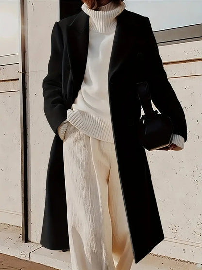 Manteau Long Stylé Pour Femme | Patte De Boutonnage