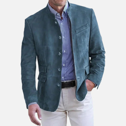 Veste En Tweed À Col Mao Pour Homme | Intemporelle