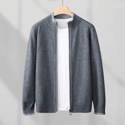 Veste Zippée En Cachemire Pour Homme Pour L'hiver | Manches Longues