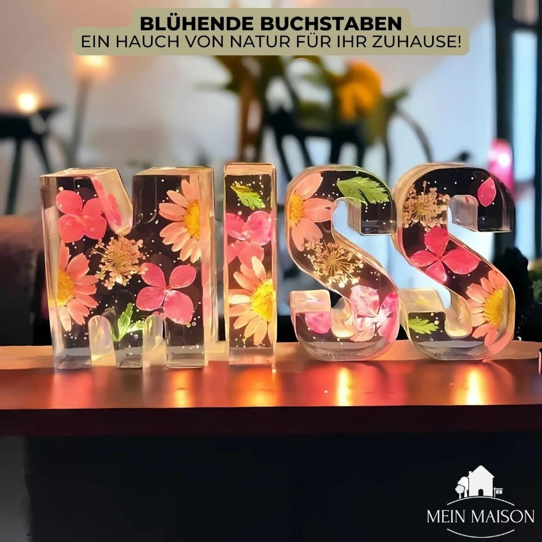 Lampe Fleur En Résine | Lettres Décoratives