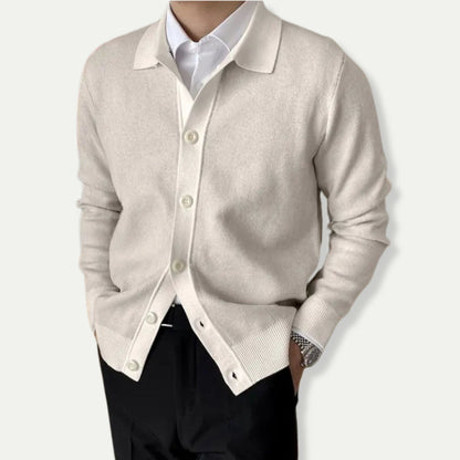 Cardigan Décontracté À Col Pour Homme | Hiver
