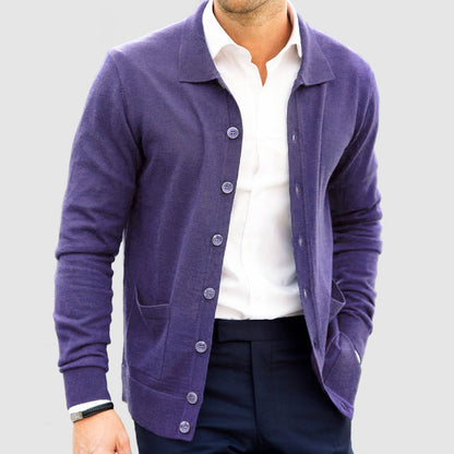 Cardigan D'hiver Pour Homme Avec Col | Avec Poche