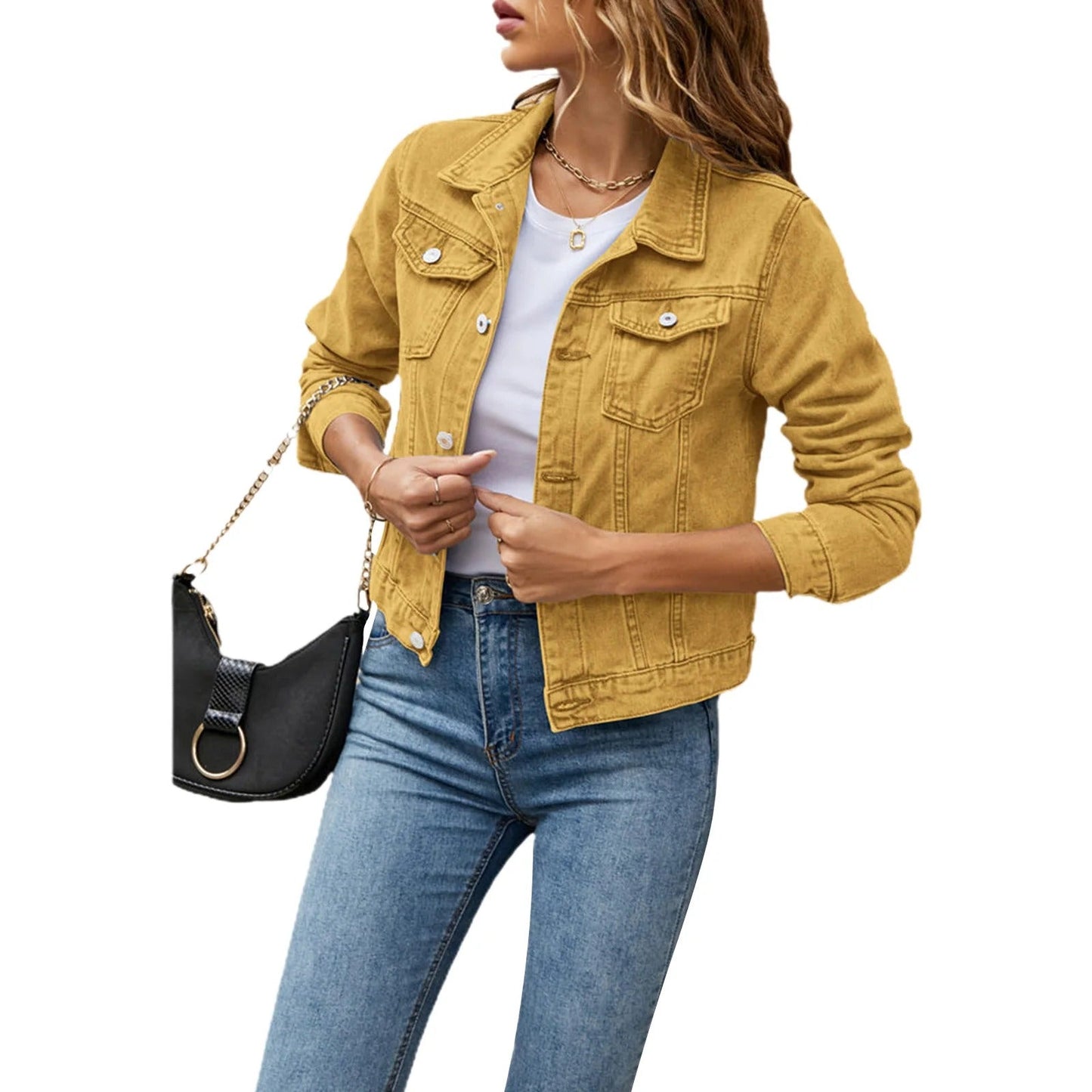 Veste En Jean Stylé Pour Femme | Poches Avant