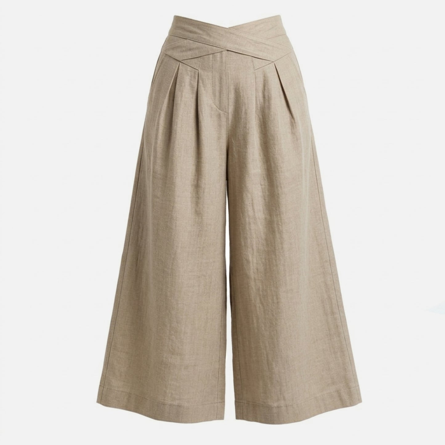 Pantalon femme lin printemps été pantalon large femme taille haute