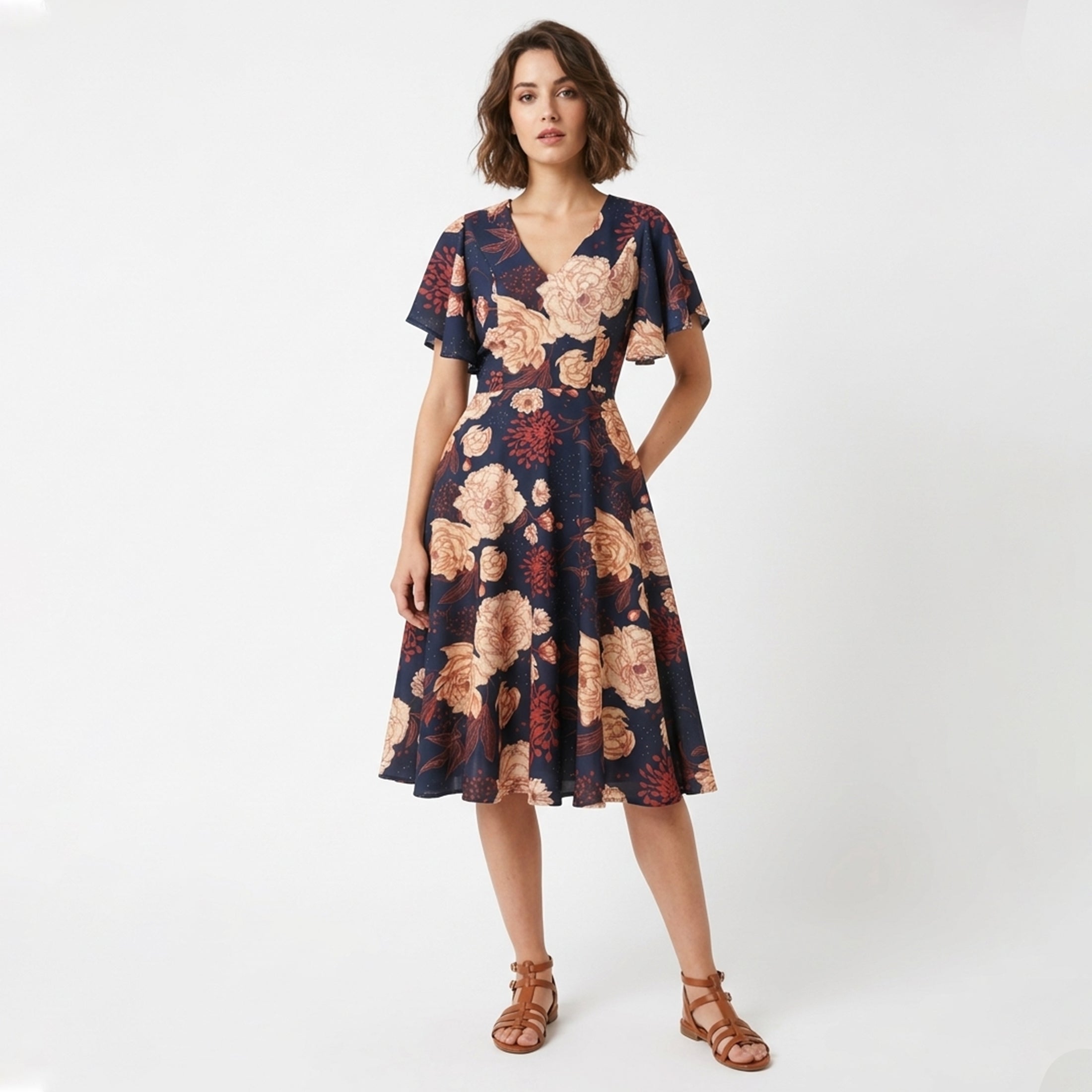 Robe longue femme coton été robe maxi imprimée élégante