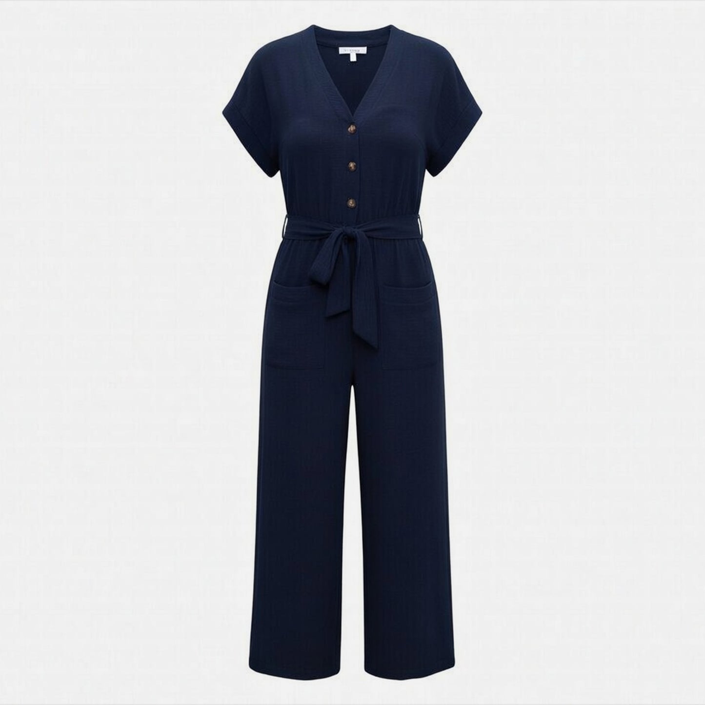 Pantalon homme coton élégant taille haute boutons devant printemps-été