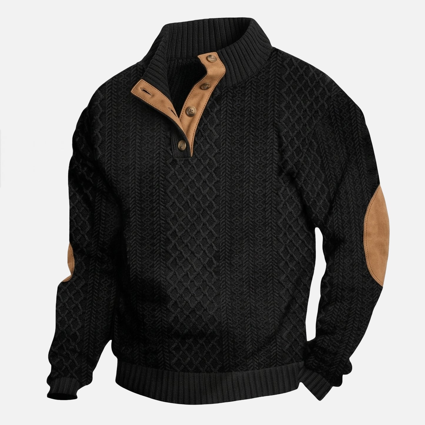 Chemise homme coton printemps automne chemise homme manches longues col montant