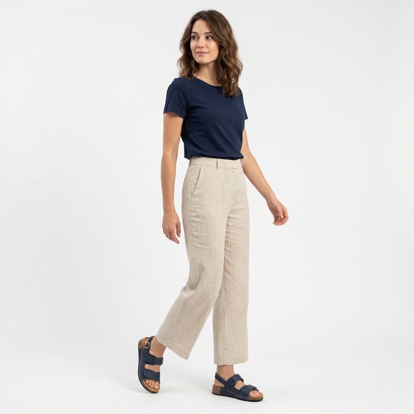 Sandales femme cuir printemps été confort semelle souple support voûte plantaire